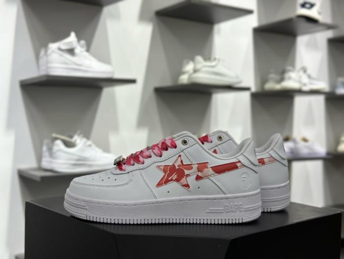 A Bathing Ape Bape Sta Low ABC Camo White Pink