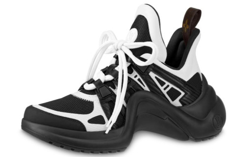 LOUIS VUITTON Lv Archlight Calfskin Sports Shoes Black/White Women's