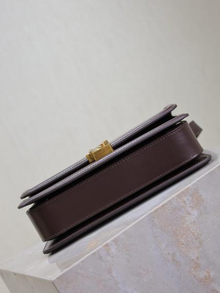 SAINT LAURENT Leather Crossbody Bag, Shoulder Bag Women's Brown 634305-0SX0W-2877 size 23*6*16 cm