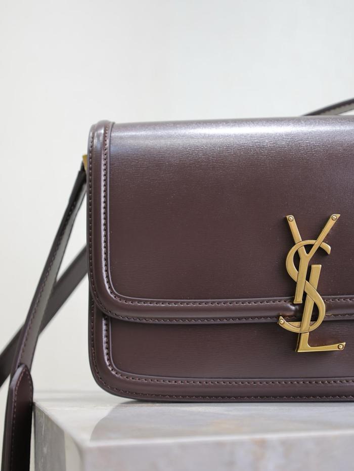 SAINT LAURENT Leather Crossbody Bag, Shoulder Bag Women's Brown 634305-0SX0W-2877 size 23*6*16 cm