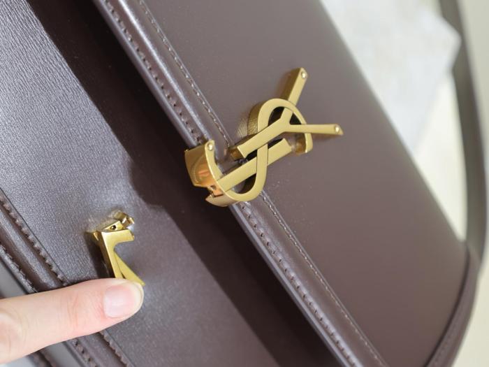 SAINT LAURENT Leather Crossbody Bag, Shoulder Bag Women's Brown 634305-0SX0W-2877 size 23*6*16 cm