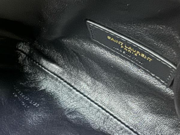 SAINT LAURENT Lambskin Shoulder Bag, Crossbody Bag Regular Women's Crimson Cabernet Red 733667-1EL07-6195 size 19*3*12 cm