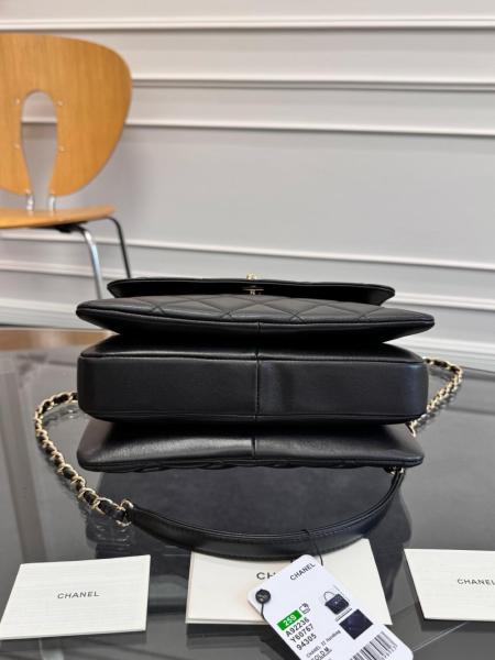 CHANEL Trendy Cc Sheepskin Shoulder Bag, Handbag Women's Black A92236-B07143-94305 size 25*9*17 cm