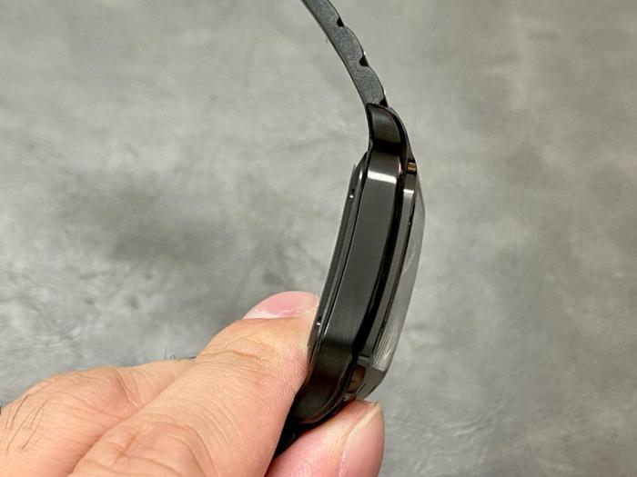 CARTIER SANTOS DE Automatic Mechanical Movement Men's Watches Watch 39.8mm Black Dial Stainless Steel Case Rubber Strap