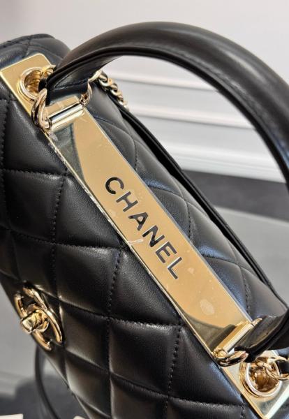 CHANEL Trendy Cc Sheepskin Shoulder Bag, Handbag Women's Black A92236-B07143-94305 size 25*9*17 cm