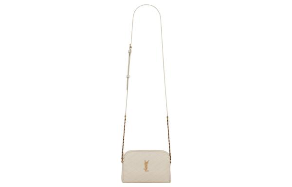 SAINT LAURENT GABY Quilting Sheepskin Shoulder Bag, Crossbody Bag Regular Women's White 733667-1EL07-9207 size 18*3.5*13 cm