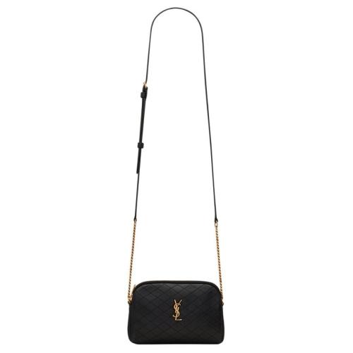 SAINT LAURENT GABY Quilting Sheepskin Shoulder Bag, Crossbody Bag Women's Black 733667-1EL07-1000 size 18*3.5*13 cm
