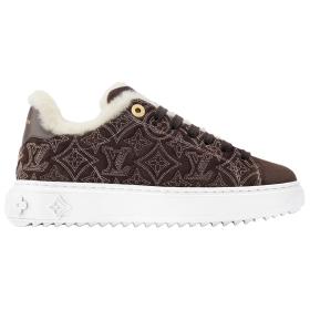 LOUIS VUITTON Time Out Low top Skateboard Shoes Women's Brown