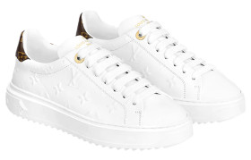 LOUIS VUITTON Time Out Sneakers 'White With White Monogram'