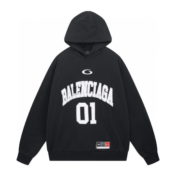 Balenciaga SS25 Sweatshirt Loose Fit Men's Black