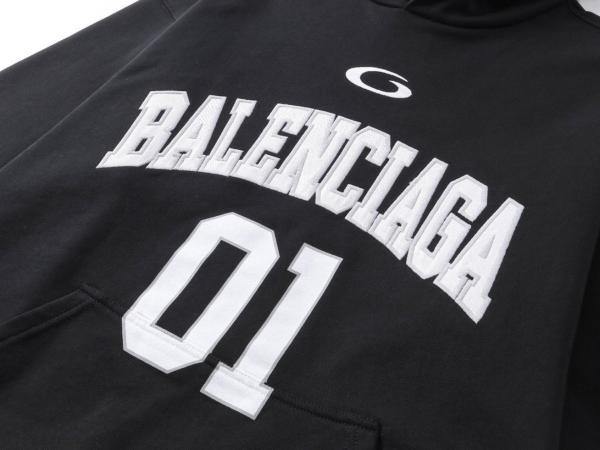 Balenciaga SS25 Sweatshirt Loose Fit Men's Black