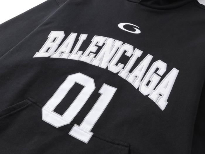 Balenciaga SS25 Sweatshirt Loose Fit Men's Black