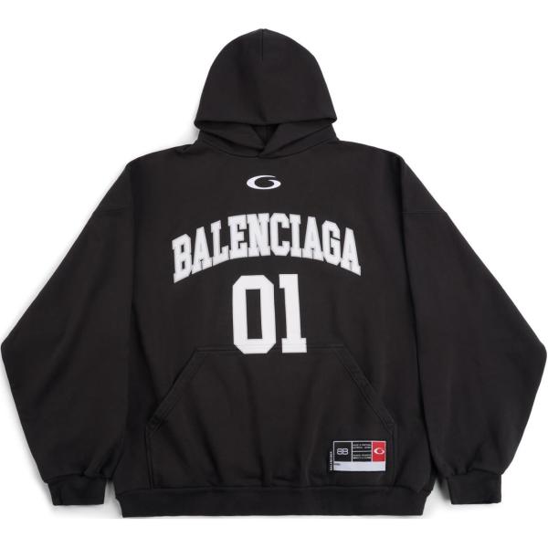 Balenciaga SS25 Sweatshirt Loose Fit Men's Black
