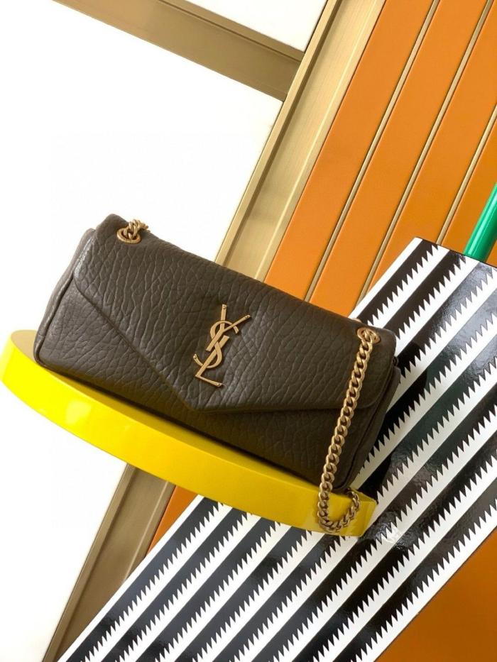 SAINT LAURENT Grained Sheepskin Handbag Shoulder Bag Women's Light Musk 800916-AACYT-3212 size 30*5/7.5*15 cm