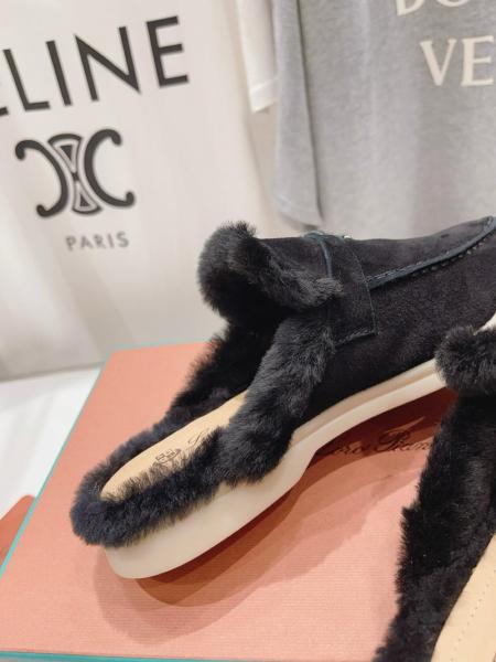 Loro Piana Rubber Sole Wrap-toe Slippers Women's Black