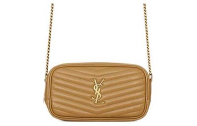 SAINT LAURENT Calfskin Crossbody Bag Shoulder Bag Women's Caramel 748849-AACQS-7737 size 19*5*10.5 cm
