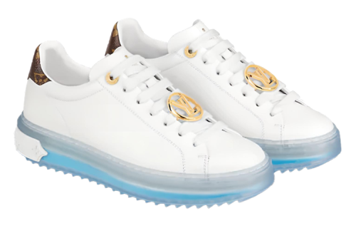 LOUIS VUITTON Time Out Sneakers 'White Blue Gold' Women's