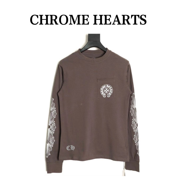 Chrome Hearts Horseshoe logo Long sleeve T shirt