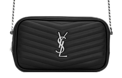 SAINT LAURENT LOU Cow Leather Camera Bag, Crossbody Bag, Shoulder Bag Women's Black 748849-DV702-1000 size 19*5*10.5 cm
