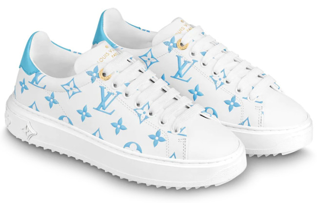 LOUIS VUITTON Lv Time Out Casual Shoes Blue Women's