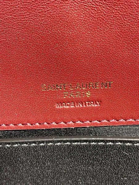 SAINT LAURENT LOULOU Soft Lambskin Shoulder Bag Medium Women's Burgundy 801439-AAEAX-6197 size 29*8*17 cm