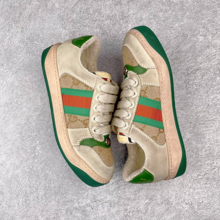 GUCCI Screener Low Top Kids' Skateboarding Shoes Butter Green Kids'