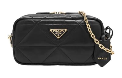PRADA Soft Sheep Leather Crossbody Bag Shoulder Bag Women's Black 1BH197_2DF0_F0002_V_OVM size 22*7*11 cm