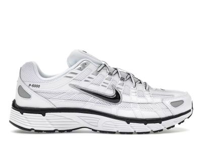 Nike P-6000 White Metallic Silver Black