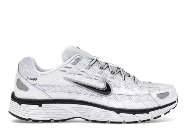 Nike P-6000 White Metallic Silver Black