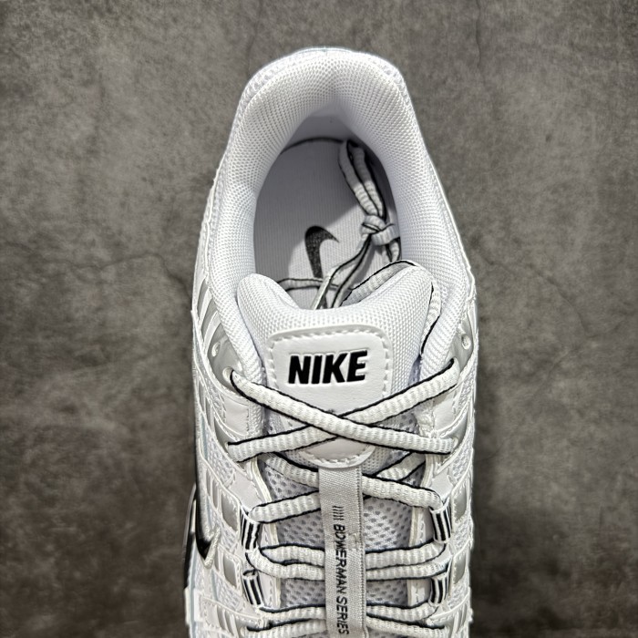 Nike P-6000 White Metallic Silver Black