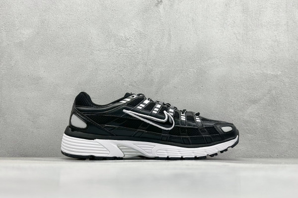 Nike P-6000 Black White Metallic Silver