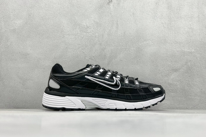 Nike P-6000 Black White Metallic Silver