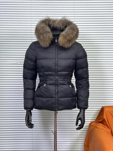 Moncler Boed Series FW25 Hooded Shearling Trimmed Short Down Jacket Down Jacket Women's Black