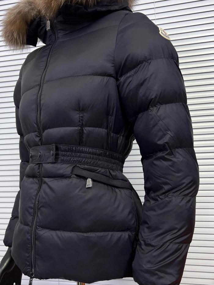 Moncler Boed Series FW25 Hooded Shearling Trimmed Short Down Jacket Down Jacket Women's Black