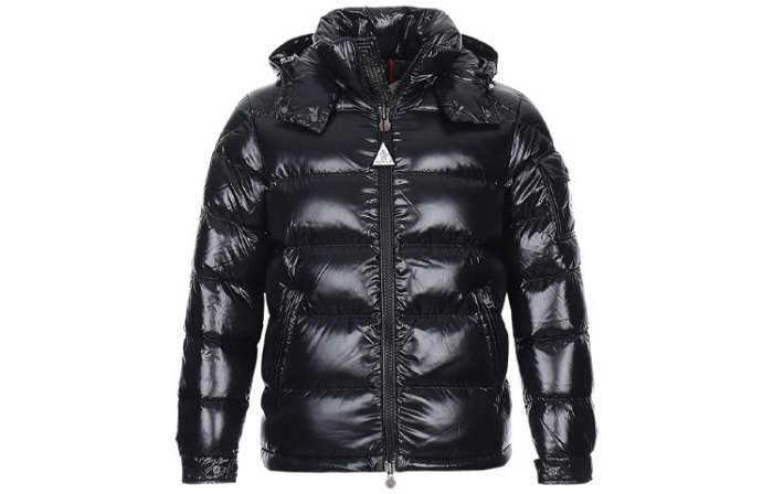 Moncler Maya Hooded Puffer Shiny Jacket