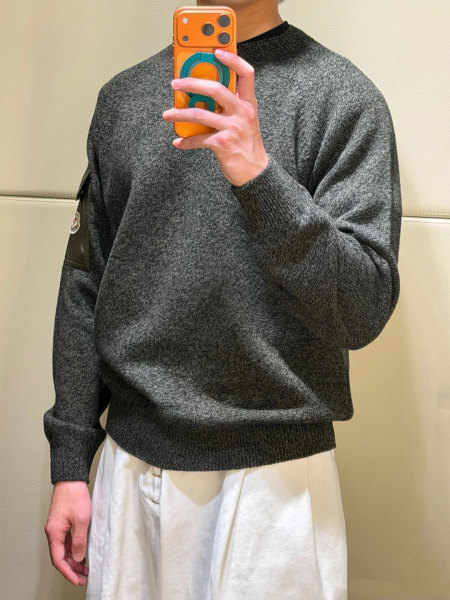 Moncler Logo Patch Crewneck Jumper