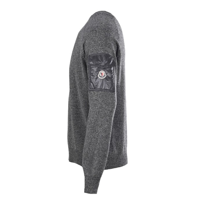 Moncler Logo Patch Crewneck Jumper
