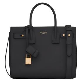 SAINT LAURENT SAC DE JOUR Cow Leather Shoulder Bag, Crossbody Bag, Handbag Women's Black 717449-DTI0W-1000 size 22*10.5*18 cm