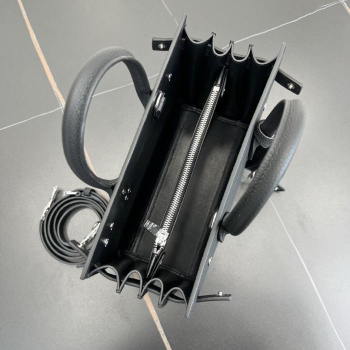 SAINT LAURENT Grain Leather Tote Trunk Bag, Shoulder Bag, Crossbody Bag, Handbag Small Women's Black 421863B681N1000 size 26*12.5*20.5 cm