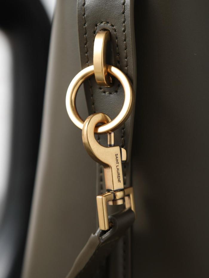 SAINT LAURENT Leather One Shoulder Handbag Trumpets Women's Dark Musk 749036-2R20W-3237 size 17*13*20 cm