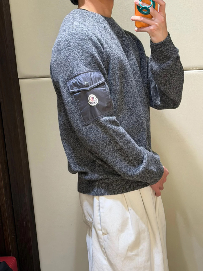 Moncler Logo Patch Crewneck Jumper