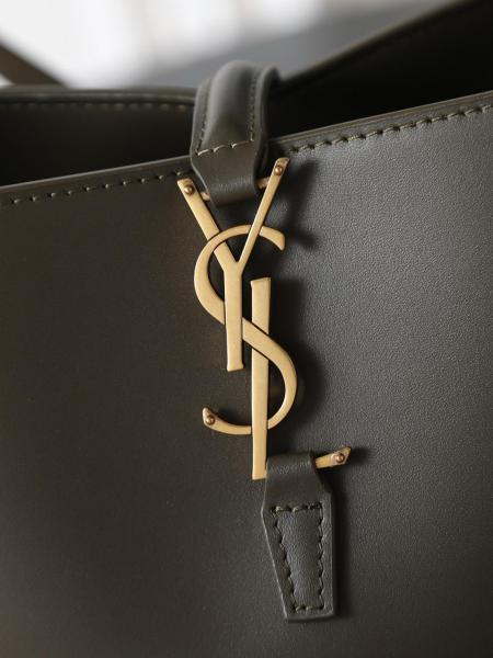 SAINT LAURENT Leather One Shoulder Handbag Trumpets Women's Dark Musk 749036-2R20W-3237 size 17*13*20 cm