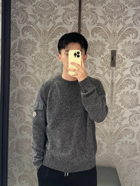 Moncler Logo Patch Crewneck Jumper