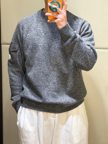 Moncler Logo Patch Crewneck Jumper