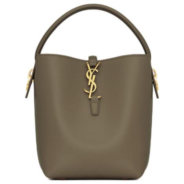 SAINT LAURENT Leather One Shoulder Handbag Trumpets Women's Dark Musk 749036-2R20W-3237 size 17*13*20 cm