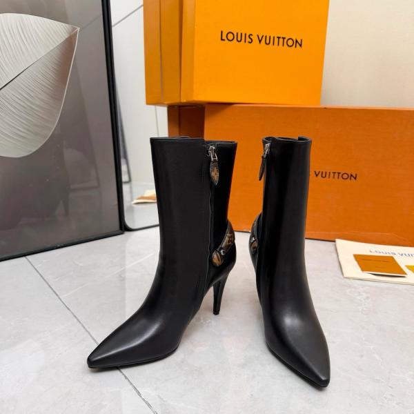 LOUIS VUITTON Legacy Ankle Boots 8.5cm Women's Black