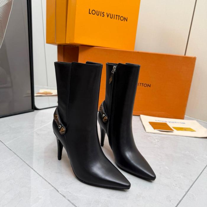LOUIS VUITTON Legacy Ankle Boots 8.5cm Women's Black
