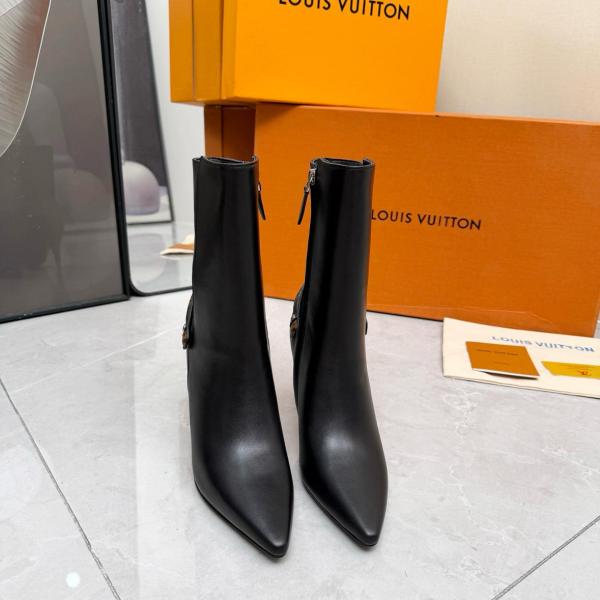 LOUIS VUITTON Legacy Ankle Boots 8.5cm Women's Black