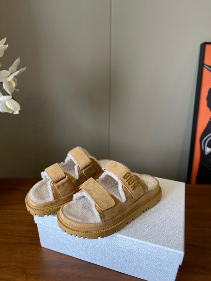 DIOR DiorAct Slide Slippers Women's Brown