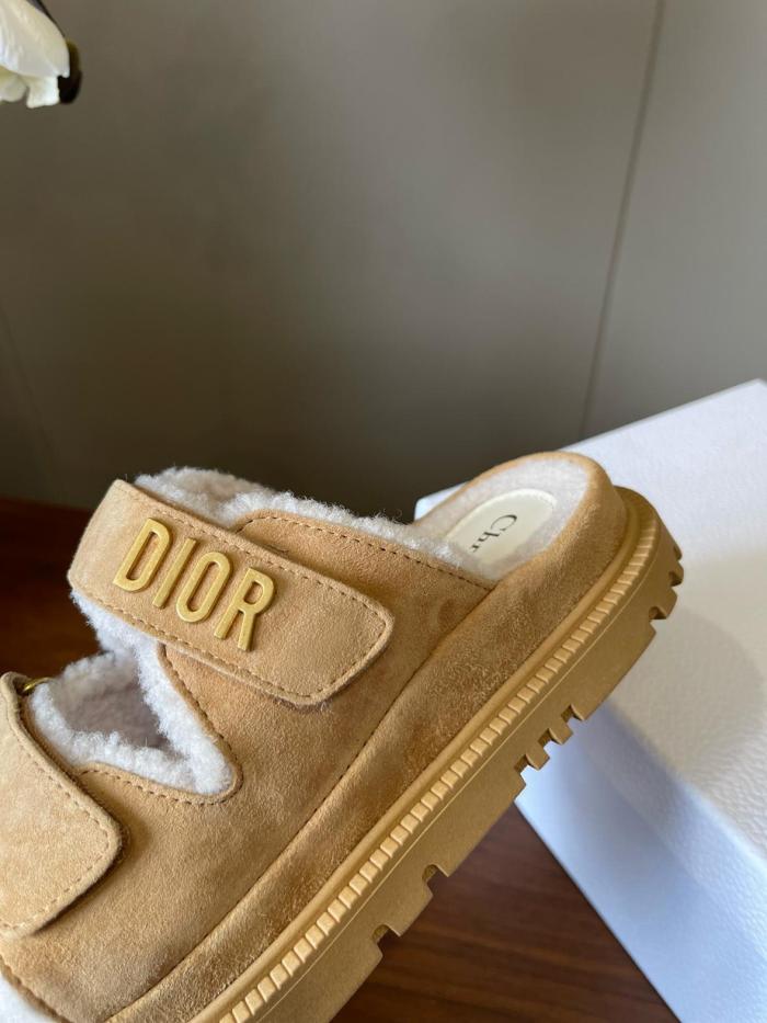 DIOR DiorAct Slide Slippers Women's Brown